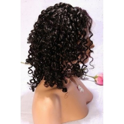 Tight Curls Lace Front Indian Remy Wig - Image 3